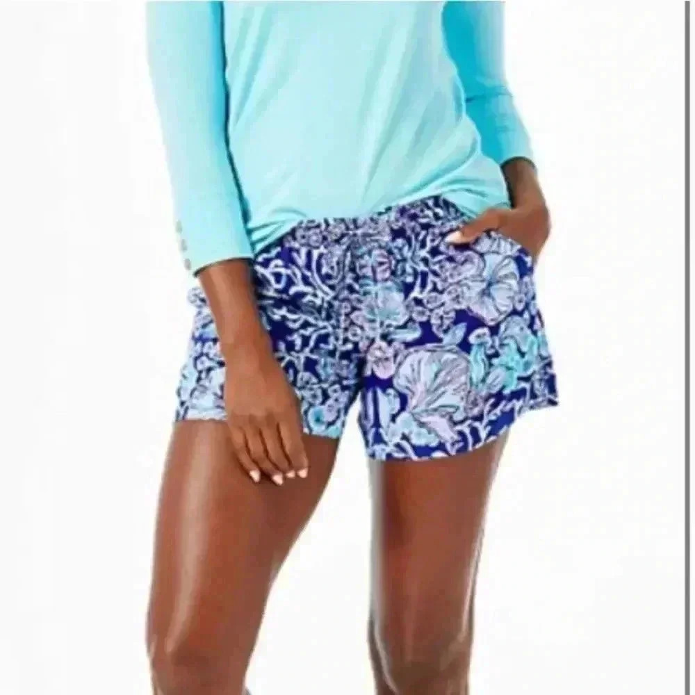 Lilly pulitzer NWT Katie Short Lapis Lazuli Your Biggest Fan Allover XXS